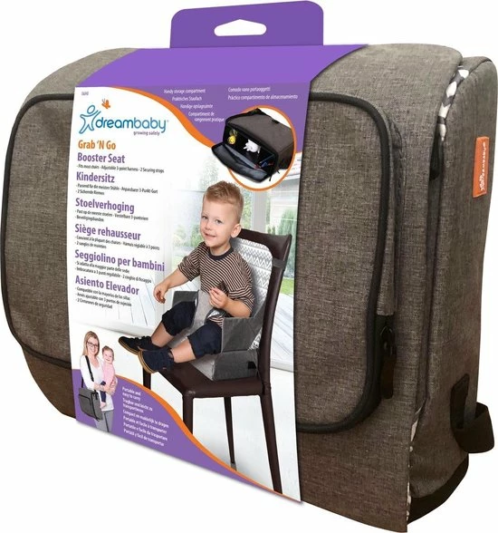Dream Baby Stoelverhoger Voor Eetkamerstoel - Booster Seat - Zitkussen - Volledig Draagbaar - Met Veiligheidsriemen - Grijs 5 Dream Baby Stoelverhoger Voor Eetkamerstoel - Booster Seat - Zitkussen - Volledig Draagbaar - Met Veiligheidsriemen - Grijs - Afbeelding 5