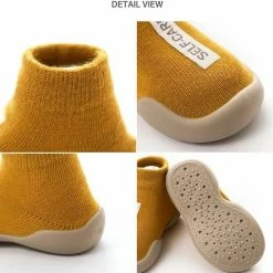Selfcare Baby Eerste Schoen | Anti Slip Babyschoen | Zachte Rubber Zool | 6-12 Maanden - Bruin -Telano-winkel 550x596 4