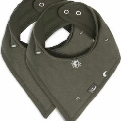 Jollein Slab Bandana Stargaze - Leaf Green - 2 Stuks