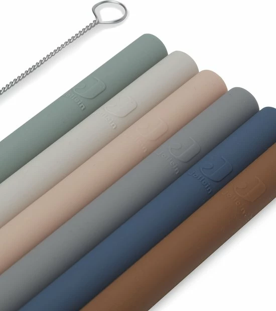 Jollein Rietjes Siliconen Multicolour - 6 Stuks 4 Jollein Rietjes Siliconen Multicolour - 6 Stuks - Afbeelding 4