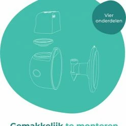 Nutrea EasyFlow Elektrische Draadloze Borstkolf 24 Mm Handsfree Borstkolf Oplaadbare Accu Snelheid Aanpasbaar -Telano-winkel 550x623