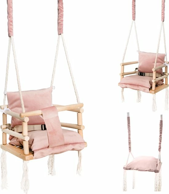 Merkloos Babyschommel Babyzitje - Stof Hout - Babyschommel Binnen - Kinderschommel - Schommel Baby Zitje - Schommelzitjes - Schommelstoel - Roze 1 Merkloos Babyschommel Babyzitje - Stof Hout - Babyschommel Binnen - Kinderschommel - Schommel Baby Zitje - Schommelzitjes - Schommelstoel - Roze