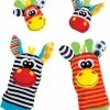 Playgro Pols- En Voetrammelaarset Zebra & Giraf - Set Van 4 Stuks, 2 Polsbandjes En 2 Rammelsokjes -Telano-winkel 550x641 2