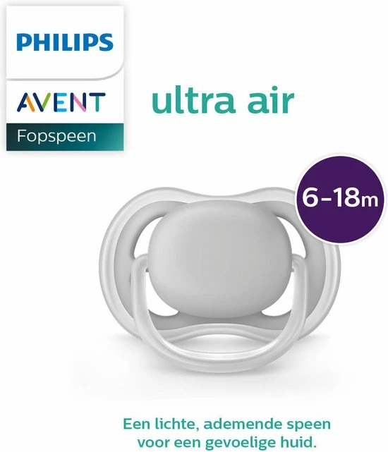 Philips Avent Ultra Air SCF080/04 - Fopspeen - 6-18 Maanden - 2 Stuks 7 Philips Avent Ultra Air SCF080/04 - Fopspeen - 6-18 Maanden - 2 Stuks - Afbeelding 7