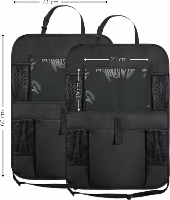 Merkloos Autostoel Organizer Met Tablethouder Universeel Stevige Auto Organizer Zwart 4 Merkloos Autostoel Organizer Met Tablethouder Universeel Stevige Auto Organizer Zwart - Afbeelding 4