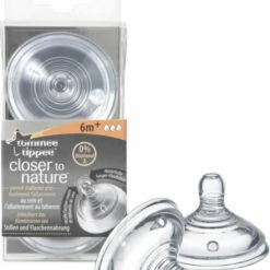 Tommee Tippee Closer To Nature Flessenspenen, Borst-achtige, Anti-koliek Ventiel, Zachte Siliconen, Snelle Doorstroming, 6m+, Pak Van 2 -Telano-winkel 550x659 4