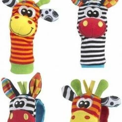 Playgro Pols- En Voetrammelaarset Zebra & Giraf - Set Van 4 Stuks, 2 Polsbandjes En 2 Rammelsokjes 23 Playgro Pols- En Voetrammelaarset Zebra & Giraf - Set Van 4 Stuks, 2 Polsbandjes En 2 Rammelsokjes -Telano-winkel 550x675 2