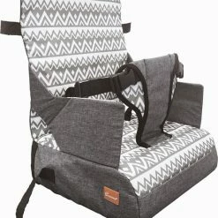 Dream Baby Stoelverhoger Voor Eetkamerstoel - Booster Seat - Zitkussen - Volledig Draagbaar - Met Veiligheidsriemen - Grijs