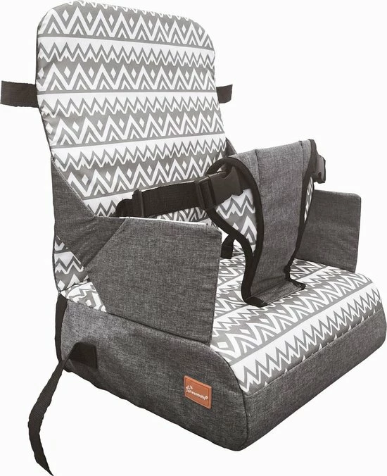 Dream Baby Stoelverhoger Voor Eetkamerstoel - Booster Seat - Zitkussen - Volledig Draagbaar - Met Veiligheidsriemen - Grijs 1 Dream Baby Stoelverhoger Voor Eetkamerstoel - Booster Seat - Zitkussen - Volledig Draagbaar - Met Veiligheidsriemen - Grijs