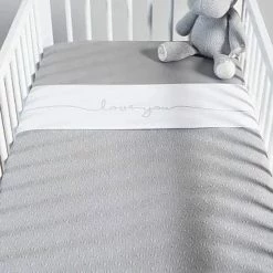 Jollein Baby Laken Wieg 75x100cm Love You - Grey -Telano-winkel 550x682 3