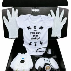 Handgemaakt Kraamcadeau -Papa's Eerste Hulp Box - Kraamkado - EHBO Paniek Box - Ook Rechtstreeks Te Versturen Als Cadeau