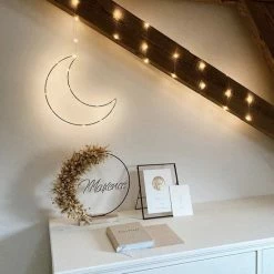 Life Fashion - Maanlamp Led - Brons - 32 Cm - 100 Led - Metaal - Wandlamp - Sfeerlamp - Kerstverlichting - Kerstlampje - Batterij - Maanlampje - Maan Lamp -Telano-winkel 550x686 2