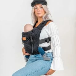 ByKay - Draagzak - Click Carrier Classic - Ribbed Velvet Smoky Black -Telano-winkel 550x686 3