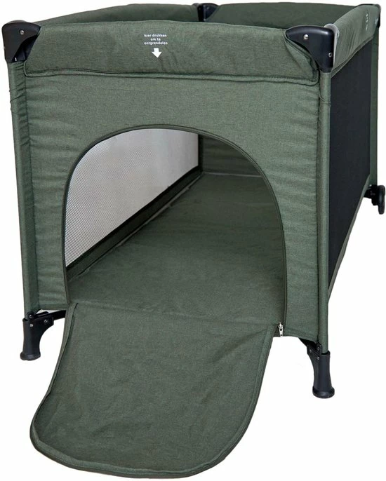 Prénatal Campingbedje Luxe Met Draagtas - Campingbed 120 X 60 Cm - Donkergroen 4 Prénatal Campingbedje Luxe Met Draagtas - Campingbed 120 X 60 Cm - Donkergroen - Afbeelding 4