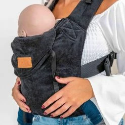 ByKay - Draagzak - Click Carrier Classic - Ribbed Velvet Smoky Black -Telano-winkel 550x687 12