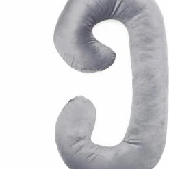 ZOLA Zwangerschapskussen XXL C-vorm - Voedingskussen - Zijslaapkussen - Lichaamskussen - Body Pillow - Afneembare Minky Fleece Hoes - 150x70cm - Grijs 11 ZOLA Zwangerschapskussen XXL C-vorm - Voedingskussen - Zijslaapkussen - Lichaamskussen - Body Pillow - Afneembare Minky Fleece Hoes - 150x70cm - Grijs -Telano-winkel 550x691