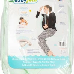 Baby Jem Babyjem - Zwangerschapskussen - Voedingskussen - Lichaamskussen - Zijslaapkussen - Ecru Wit