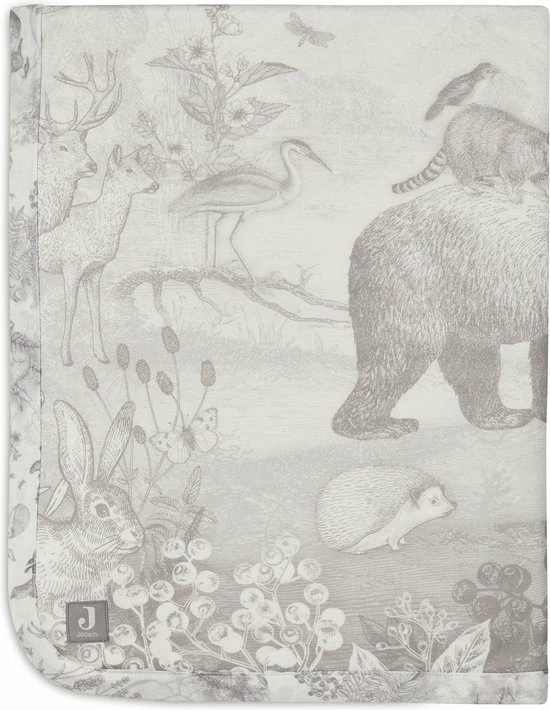 Jollein Baby Deken Wieg Jersey 75x100cm Pimpelmees - Forest Animals 2 Jollein Baby Deken Wieg Jersey 75x100cm Pimpelmees - Forest Animals - Afbeelding 2