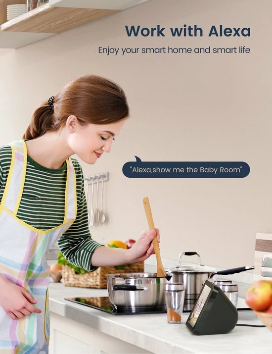 GNCC GC1Pro Babyfoon Met Camera - 3MP Indoor WiFi-camera 2.4G WiFi Voor Kinderen/Huisdieren/Senioren Met Monitor En Geluidsdetectie, Nachtzicht, Tweerichtingsaudio 7 GNCC GC1Pro Babyfoon Met Camera - 3MP Indoor WiFi-camera 2.4G WiFi Voor Kinderen/Huisdieren/Senioren Met Monitor En Geluidsdetectie, Nachtzicht, Tweerichtingsaudio - Afbeelding 7