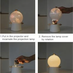 Merkloos Nachtlamp - Kinderen - Baby - LED - Oplaadbaar Met 6 Dia Thema`s - Projector Op Muren - Draadloos - Sterren Projector - Kinderlamp - Muziekdoos - Sterrenlamp - Unicorn - Planeten - 3in1 - Sinterklaas - Kerst - Bed Lamp -Telano-winkel 550x715 2