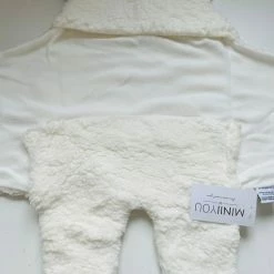 MINIIYOU Babyslaapzak Teddy Wit - Fleece Voering - Newborn 0-2 Maand -Telano-winkel 550x716 3