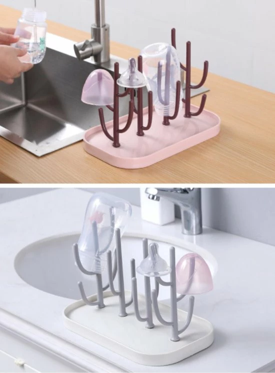 Merkloos Baby Flessen Droogrek - Afdruiprek Met Lekbak - Afwasrek - Baby Flesjes Droogrek - Flessenrek - Kraamcadeau - Baby Cadeau - Grijs 2 Merkloos Baby Flessen Droogrek - Afdruiprek Met Lekbak - Afwasrek - Baby Flesjes Droogrek - Flessenrek - Kraamcadeau - Baby Cadeau - Grijs - Afbeelding 2