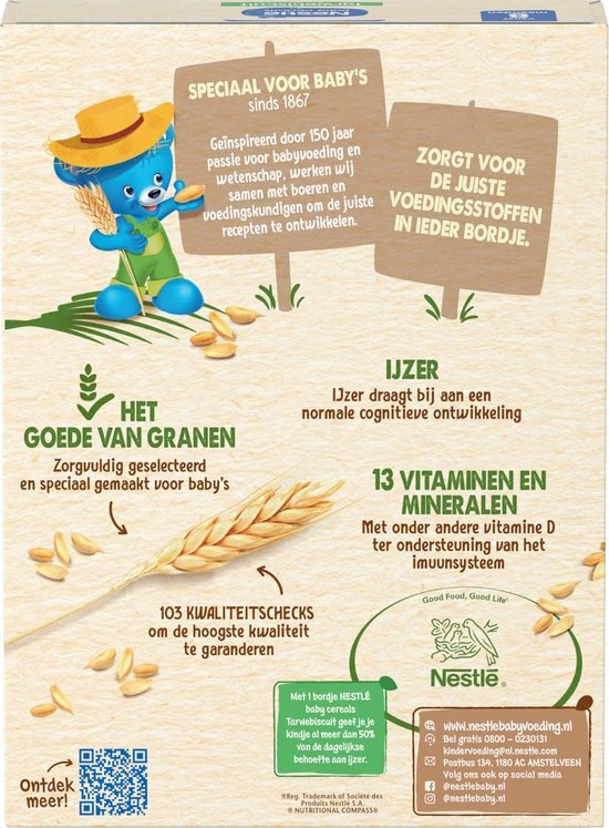 Nestlé Baby Cereals Tarwebiscuit - Baby Pap - Vanaf 8 Maanden - 9 Stuks - Totaal 45 Porties 5 Nestlé Baby Cereals Tarwebiscuit - Baby Pap - Vanaf 8 Maanden - 9 Stuks - Totaal 45 Porties - Afbeelding 5