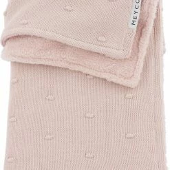 Meyco Mini Knots Teddy Ledikant Deken - Soft Pink - 100x150cm