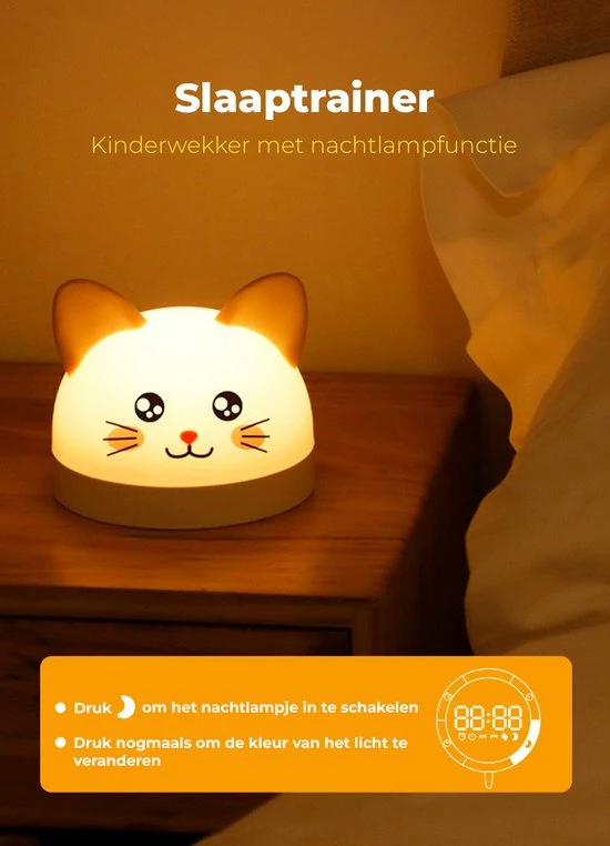 Twiish® Slaaptrainer – Kinderwekker – Nachtlampje – Wake Up Light – USB 5 Twiish® Slaaptrainer – Kinderwekker – Nachtlampje – Wake Up Light – USB - Afbeelding 5