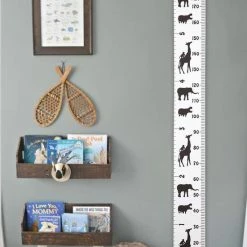 MINIIYOU Groeimeter Babykamer Savanne Kinderkamer - Canvas Meetlat Kind - Hout - 200x20 Cm - Decoratie Meetlint - Wanddecoratie -Telano-winkel 550x775