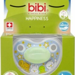 Bibi Happiness Glow In The Dark Dental Fopspeen 16 Maanden Plus Blauw