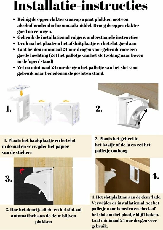 Gohh® Gohh 8 Kinderslot Kastjes Magneetsloten (met 3M Tape) En 2 Sterke Magneetsleutels - Geen Schroeven Nodig 8 Gohh® Gohh 8 Kinderslot Kastjes Magneetsloten (met 3M Tape) En 2 Sterke Magneetsleutels - Geen Schroeven Nodig - Afbeelding 8