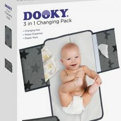 Dooky? Dooky 3 In 1 Changing Pack Verschonings Matje Grey Stars -Telano-winkel 550x823 53