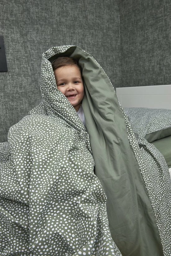 Meyco Cheetah/Uni Dekbedovertrek Peuter - Forest Green - 120x150cm 4 Meyco Cheetah/Uni Dekbedovertrek Peuter - Forest Green - 120x150cm - Afbeelding 4