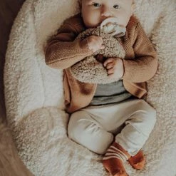 Label Spruit- Voedingskussen Met Voedingskussenhoes - Teddy - Ecru - Handgemaakt