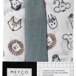 Meyco Animal Hydrofiele Doeken - 3-pack - Multicolour - 70x70cm -Telano-winkel 550x825 130