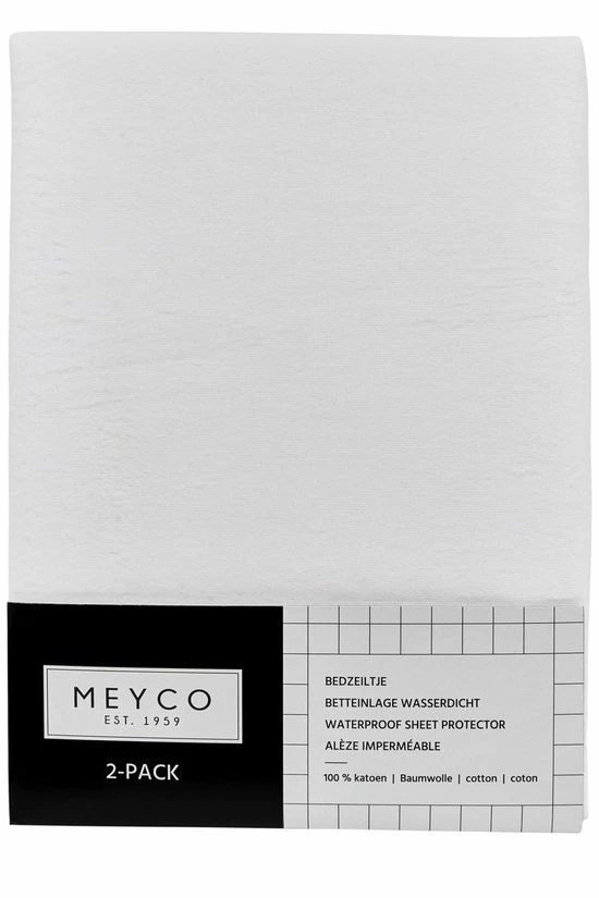 Meyco Molton Bedzeil Juniorbed - 75x100 Cm - 2-pack 2 Meyco Molton Bedzeil Juniorbed - 75x100 Cm - 2-pack - Afbeelding 2