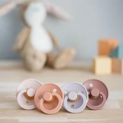 BIBS Fopspeen - Maat 2 (6-18 Maanden) - 4 Stuks - Lilac, Peach, Woodchuck En Ivory