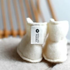 WOLLIES Amsterdam Baby Slofjes - 100% Merino Wol - Wit - 9,5cm - Maat 17 -Telano-winkel 550x825 67