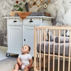 Jollein Aankleedkussenhoes Snake Jersey 50x70cm - Pale Pink -Telano-winkel 550x825 70