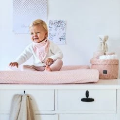 Jollein Aankleedkussenhoes Snake Jersey 50x70cm - Pale Pink -Telano-winkel 550x825 72